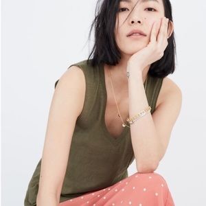 Madewell Whisper Cotton Tank Top Vneck large